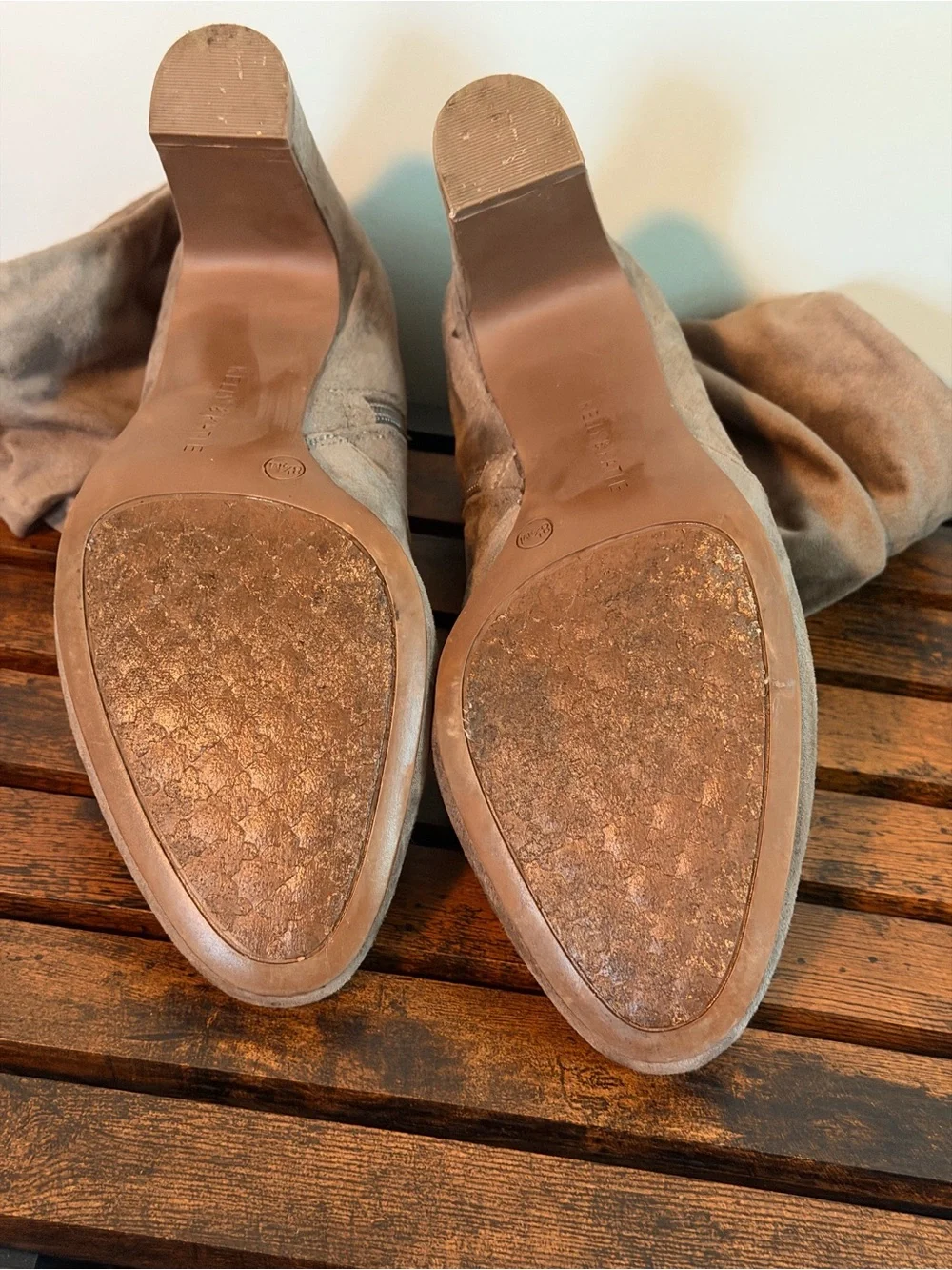 Kelly & Katie Tan Suede Slouch Ankle Boots